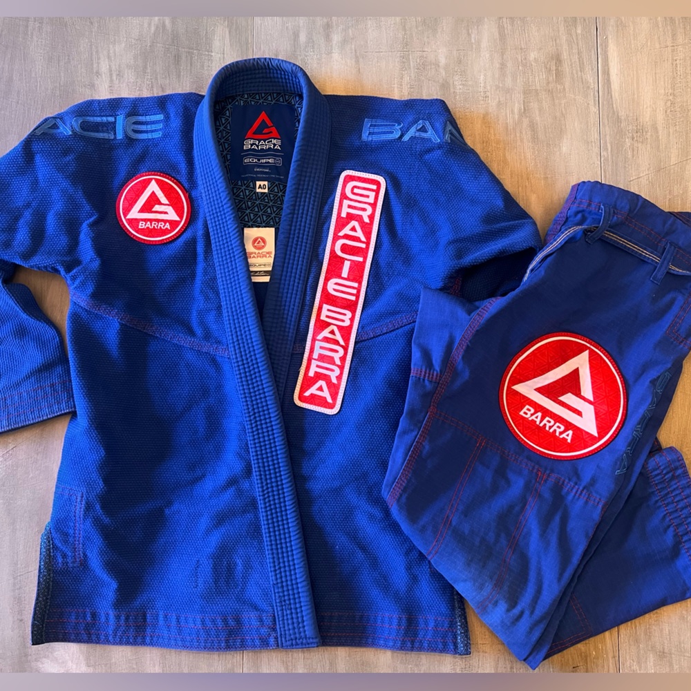 Gracie Barra Atleta Brazilian JiuJitsu Blue GI and Pants men-A0